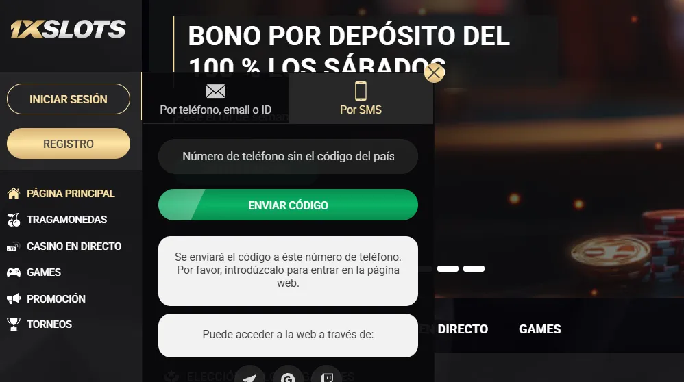 1xslots iniciar sesión