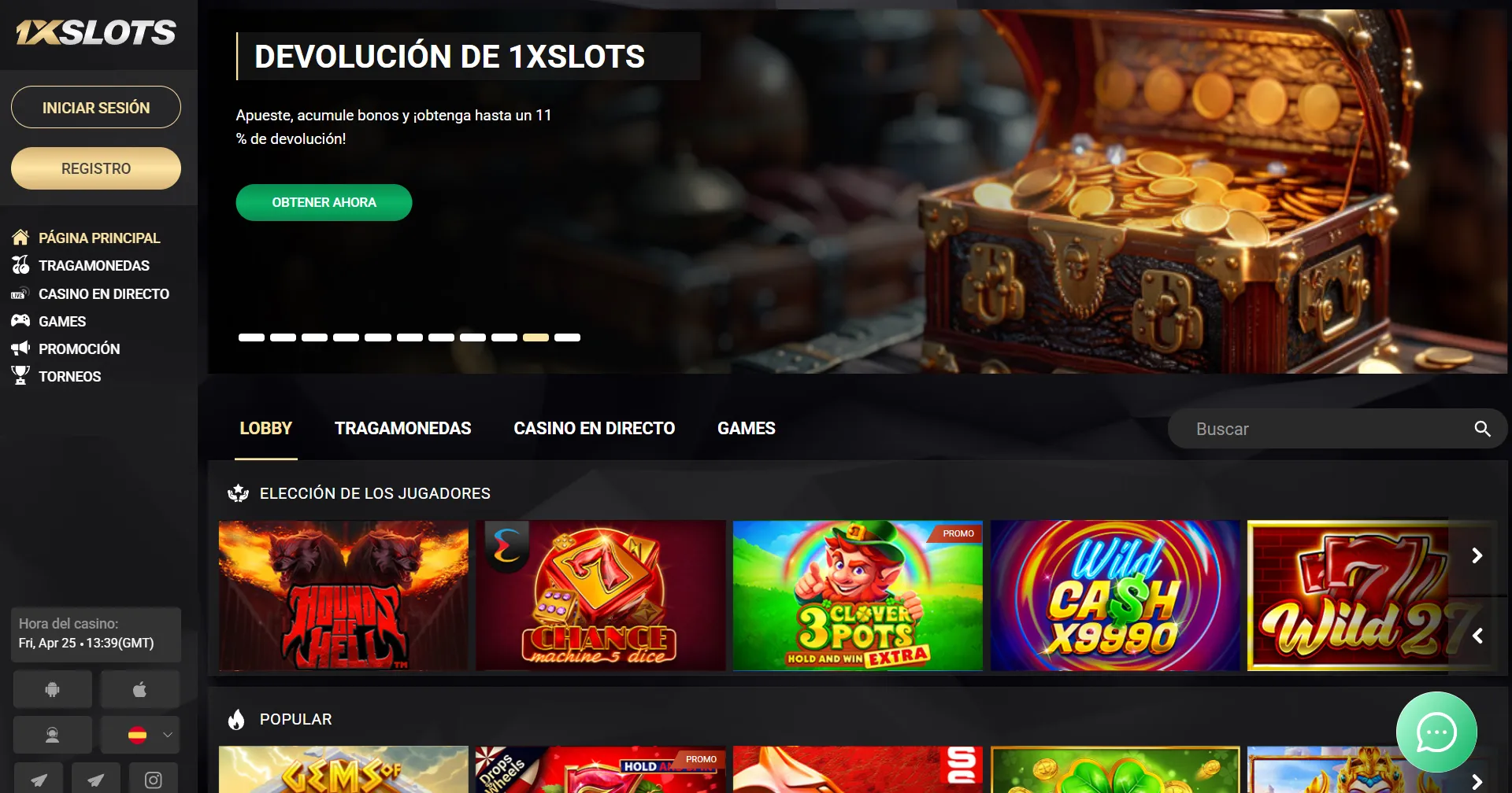 1xslots Argentina